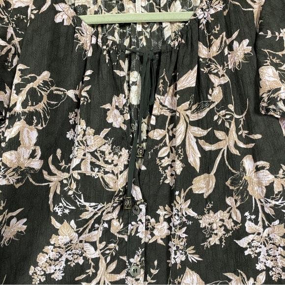 Free People Sunbaked Floral Swing Dress in Washed Black Womens Size M Oversized - Picture 4 of 9